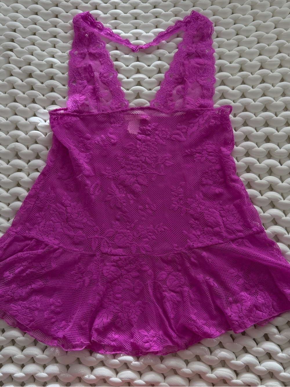 Victoria's Secret Fuchsia Lace Babydoll Chemise